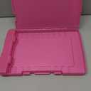 Sooez Original Clipboard with 2 Storage & Pen Holder, Heavy Duty Clip Boards 8.5x11 with Dual Storage, Clearview Dry Erase Coach Clipboard with Real Hinge, High Capacity, School & Office Supplies (Pink)