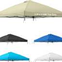8x8 Canopy Replacement Top Cover,Waterproof Pop Up Canopy Replacement Cover with Air Vent Ropes for Outdoor Garden Patio Picnic Camping,Top Only(Top Only,245 * 245cm