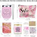 Sisters Gifts from Sister, Sister Gifts, Funny Birthday Gift for Women Bestie Soul Sisters Sis in Law Best Friend Bridesmaid Maid of Honor Christmas Wedding Anniversary Friendship Gift Basket Set