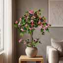 Artificial Bougainvillea Tree 3FT Tall Potted Silk Red Flowers