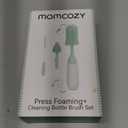 Momcozy Bottle Brush Kit with Push-Press Foam Design - Newborn Essentials Gift, Portable Cleaning Tool for Home & Travel, Baby Bottle Cleaner Brush for Breast Pumps & Nipples, Green (Press Bubble Style)