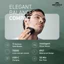 Panasonic ARC5 Palm-Sized Electric Razor, Handheld Luxury Compact Travel Shaver with 5-Blade Cutting System and USB-C Charging, Wet/Dry - ES-PV3A-K