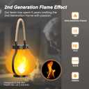 Hompavo Larger Gen2 Solar Lanterns Outdoor, Dual Charging (USB/Solar) & 2-Mode - Waterproof Decorative Hanging/Table Lights for Yard Patio Garden Halloween Christmas Decor, Birthday Gifts for Women, 2