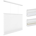 Changshade Top Down Bottom Up Light Filtering Cellular Shades, Cordless Honeycomb Blinds for Windows, for Soft Glow & Daytime Privacy, Thermal Insulated,30" W*72" H,Light Filtering-White