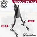 27 Tall Detachable Sissy bar for Indian Challenger/Chief Dark Horse/Chieftain Elite/for Indian Pursuit/Springfield/Roadmaster/Vintage 2014-2026 (27" Black)