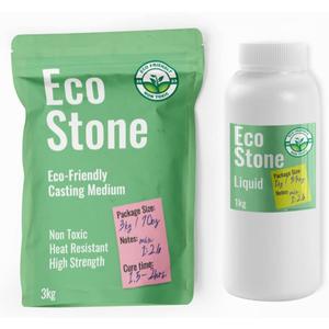 Eco Stone Casting Resin Kit  Non-Toxic Plaster of Paris Alternative  Fast Curing & Demolding, Water-Based Formula for DIY  Easy to Use Acrylic Resin Powder Kit (3.6kg, 7.5lbs)