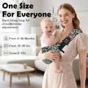 Baby Sling Carrier, Baby Carrier Newborn to Toddler with Adjustable Strap, Non-Slip Baby Half Wrapped Sling Hip Carrier 10-30lbs (Black Sailboat)