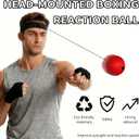 Boxing Reflex Ball Headband Set - Includes 1 Ball and 1 Adjustable Headbands for Beginner Proficiency Improvement,Great Boxing Equipment Fun Fitness for All Ages