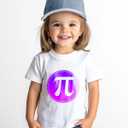 Pi Day Shirt Toddler Boys Girls Happy 3.14 Pie Day T-Shirts for Kids Funny Tops Graphic Math Tee Short Sleeve 2T-8Y (White)