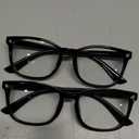 Blue Light Blocking Glasses - Fashion Square Eyeglasses, Anti UV Ray Computer Gaming Glasses Blue Blockers for Women/Men (Black & Black)