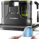 Upholstery Carpet Cleaner, MUJERBAY 15Kpa Portable Spot and Stain Cleaner Shampooer, Easy Move with Handle, 1.5-inch Deep Cleaning Machine for Couch, Stairs, Car and Pet Messes.