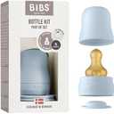 Pack of 2, BIBS Bottle Kit - Part of Set. Mix and Match with BIBS Glass Bottles in Different Sizes, Bottle Kit Color - Part of Set, Baby Blue