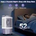 Portable Air Conditioners, 2500 CFM Swamp Cooler with 6.87 Gal Water Tank, 3-Speed Fan, 25 DB Evaporative Air Cooler with 16 FT Remote Control, 120Oscillation, 7.5H Smart Timer, 4 Ice Packs (Gray)