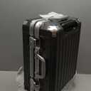 Carry On Luggage with Spinner Wheels, 8010S Aluminum Frame Zipperless Polycarbonate Hard Shell Suitcase (ZX-Core, Charcoal Metallic, 20 Inch)