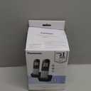 Panasonic Compact Cordless Phone with DECT 6.0, 1.6" Amber LCD and Illuminated HS Keypad, Call Block, Caller ID, Multiple Display Languages - 2 Handset - KX-TGB812S (Black/Silver)