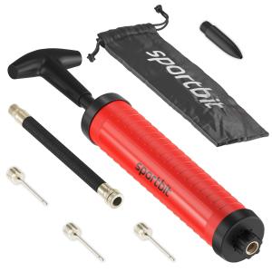 SPORTBIT Ball Pump with 3 Needles, Nozzle, Extension Hose, Pouch