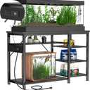 40-55 Gallon Fish Tank Stand: Heavy Duty Aquarium Stand with Power Outlets and Cabinet for Fish Tank Accessories Storage - Metal Frame, 1000LBS Capacity, Suitable for Fish & Reptile Terrariums