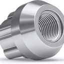 White Knight 41400 Chrome Finish 1/2"-20 Thread Size Open End Acorn Wheel Lock, (Random Lock Pattern) 4 Pack