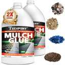 Mulch Glue, 2 Gallon Rock Glue for Landscaping, Strong Pea Gravel Stabilizer Resin Binder, Safe Mulch Lock Anchor Adhesive Outdoor for Cypress, Lawn, Garden, Landscape Edging