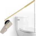 Universal Metal Toilet Handle Replacement, Front Mount Toilet Flush Trip Lever Compatible with American Standard/Mansfield/TOTO/Kohler Toilets, Stainless Steel Flapper Chain, Brushed Nickel