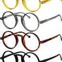 Eyekepper 4 Pack Oversized Round Reading Glasses for Men Women Retro Readers+2.25