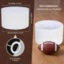 White Drum Lamp Shades Set of 2 16" Top x 16" Bottom x 10" High, Large Linen Lampshades for Table Lamps & Floor Lamps, Cylindrical Lamp Shade Replacement with 3 Adapter Rings, Easy to Assemble