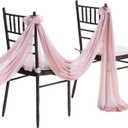 Ling's Moment Wedding Aisle Decorations, Church Pew Decorations for Wedding Ceremony, Aisle Chair Decor(Set of 2, Dusty Rose)