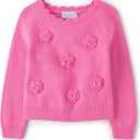 The Children's Place Baby Girls' and Toddler Long Sleeve Crew Neck Pullover Sweater (12-18 Months, Jazzberry)