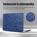 DTangLsm for MacBook Air 13 inch Case 2026 2025 2024-2022 M5 M4 M3 M2 A3449 A2681 A3113 A3240, Elegant Textured Leather Hard Case for MacBook Air M5 13.6 inch Cover+Keyboard Skin, Blue Embossed Floral