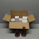 Mumufy 10 Pcs Glass Crystal Taper Candle Holders Clear Glass Candlestick Holder Fit 0.8 Inch Candles Crystal Decorative Candle Stand Centerpiece Table Wedding Dining Party (Classic,Brown)