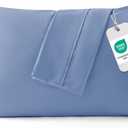 Bedsure King Size Pillow Cases Set of 2 - Slate Blue Brushed Microfiber Pillowcases 2 Pack, Super Soft Pillow Case Cover with Envelope Closure for Kids, Wrinkle, Fade Resistant, 20x36 Inches