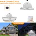 LEPOWER 3000LM Dusk to Dawn LED Security Light, 28W Flood Lights with Photocell, 5500K White Light, IP65 Waterproof, 2 Adjustable Heads Exterior Outdoor Security Lights for Garage, Backyard (White)