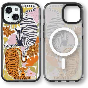 Magnetic for iPhone 15 Magsafe Case Cute Aesthetic - Durable Shockproof 6.6 ft Drop Impact Phone Case Cover with Funny Fashion Africa 6.1" Black