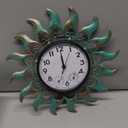 Outdoor Clock with Thermometer and Hygrometer Combo, 13 Inch Bronze Sun Outdoor Wall Clock Waterproof, Silent No-Ticking Outdoor Clocks for Patio, Living Room, Kitchen, Garden