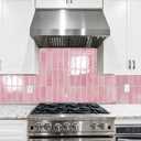 Art3d 11.4 x 9 Inch Heavy-Duty Peel and Stick PVC Backsplash for Home Dcor, 10-Pack PVC Wall Tiles for Kitchen Countertop, Pink Marble