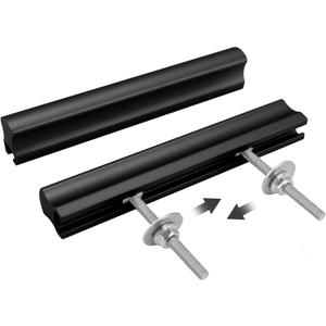 Peaha 5 Pack Adjustable Cabinet Drawer Pulls Overall Length 102mm(4inch) Matte Balck Drawer Handles Dresser Hardware for Cupboard (Black)