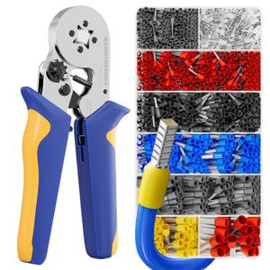 haisstronica Ferrule Crimping Tool Kit Wire Ferrules Crimper with 1200PCS Ferrule AWG 23-7 Wire End Ferrule Terminals haisstronica Ferrule Crimping Tool Kit Wire Ferrules Crimper with 1200PCS Ferrule AWG 23-7 Wire End Ferrule Terminals