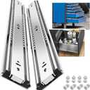 SHUHANG 1 Pair 150 lb Load Capacity Heavy Duty Drawer Slides 12 14 16 18 20 22 24 26 28 30 32 34 36 38 40 Inch Full Extension Ball Bearing Rails Side Mount Cabinet Glides RV Tool Box Runners