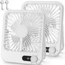 Portable Fan for Travel, Cruise Must Haves for Cruise Approved Rechargeable with 100 Speed Wind Adjustable, Portable Carbin Cruise Fan Magnetic for Cruise Ship Essentials 2026(2 Pack)