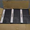 6 Pack Brushed Gold Door Knob with Square Rosette, Heavy Duty Door Knob with Lock, Interior Door Handles for Bath & Bed, (Satin Brass)