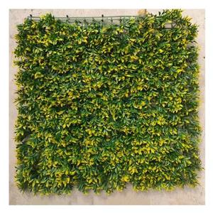 YJEUZCD Artificial Topiary Hedges Panels, Hedge Wall Grass Plant Decoration Panels, Indoor Garden Synthetic Holiday Party Backdrop Decor Fence(Green-D)