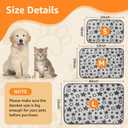 Nobleza Waterproof Dog Cat Blanket, 3PCS Warm Soft Pet Mat Set for Sofa Bed Indoor Sleep Furniture Protector Outdoor Car, Puppy Winter Blanket for Large Medium Small Pet, Reversible Sherpa Fleece (40x32'', Grey)