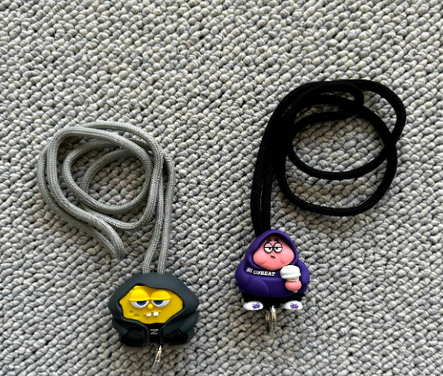 Cute Cartoon Character Airpods Case for 2nd/1st, Anti-Fall Soft Silicone Airpods 1&2nd Generation Case Cute, Funny Kawaii Fashion Cartoon 3D Case for AirPods 1&2nd with Keychain