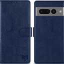 ZZXX for Google Pixel 7 Pro Wallet Case with [RFID Blocking] Card Slot Kickstand Magnetic Closure Leather Flip Fold Protective Phone Case for Pixel 7 Pro Case Wallet(Blue-6.7 inch)