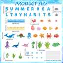 2 x Summer Healthy Bulletin Board Set Ocean Animals Health Habits Classroom Decorations Back to School Paper Cutouts Under the Sea Bulletin Board Borders for School Nursery Home Office Wall Door Decor