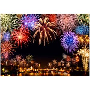 Allenjoy 7x5ft 2026 New Year Backdrop Annual Countdown NYE Shining Bokeh Fireworks Family Party Supplies Holiday Festival Decoration Celebration Photoshoot Props Photography Background Booth Banner