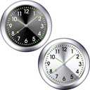 2 Pieces Stick on Dashboard Car Clock Mini Tiny Small Luminous Disposable Car Vent Clocks Watch for Dashboard Boat Bike Home(Black, White)