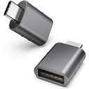 Syntech USB C to USB Adapter Pack of 2, USB 3.0 Female to Thunderbolt 4/3 Adapter Compatible with MacBook Pro Air 2024, Surface, iPad, iPhone, Galaxy Notebook, XPS and More Type C Devices, Space Grey