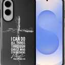 Compatible with Samsung Galaxy S25 Edge Case,Glossy 2-in-1 Sleek All-Inclusive Dual-Layer Material Soft TPU + PC Back for Religious Bible Christian Cross