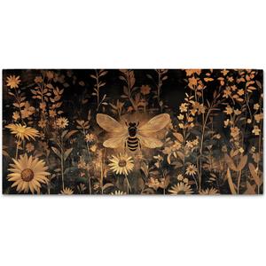 fZSZSD Dark Moody Floral Bumblebee Beach Towels Oversized 30x60 Inch, Dark Cottagecore Botanical Insect Honey Bee Lightweight Towel Blanket Gifts for Bathroom Pool Travel Swimming Gym Yoga Sport Women (Black-4)